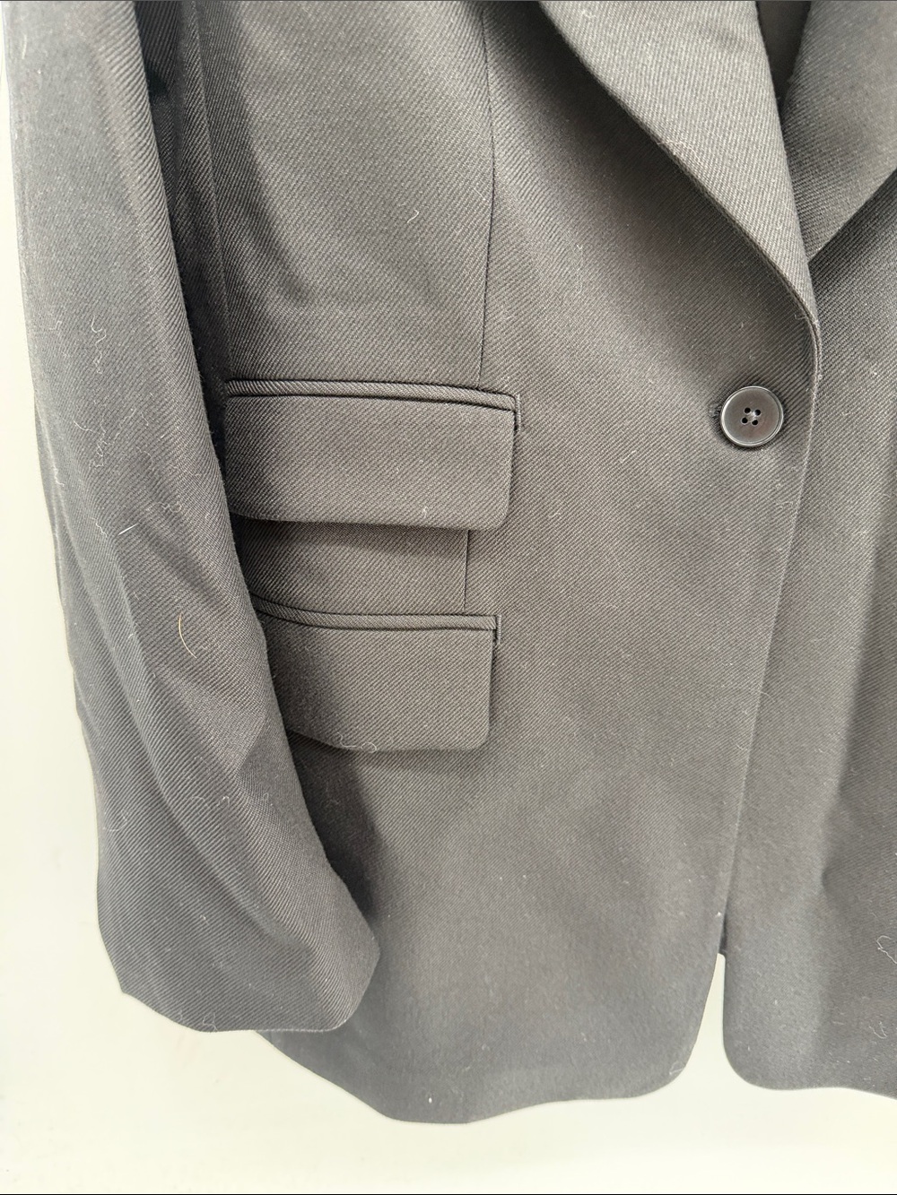 Banana Republic Lido Sculpted wool single button black professional blazer sz 12 - Picture 4 of 8